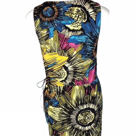 Julie Dillon Colorful Print Silk Sheath Dress - Picture 6 of 8